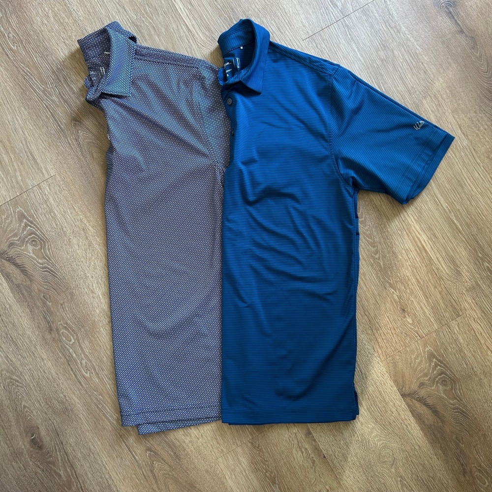 Lot of 2 Walter Hagen 11 Majors Mens Golf Polo Shirts Small